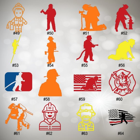 5-6" FIREFIGHTER VINYL CAR DECAL - Picture 4 of 9